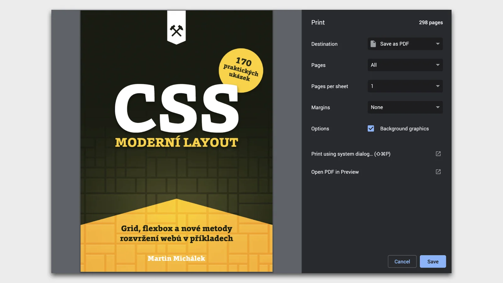 Save as PDF z prohlížeče