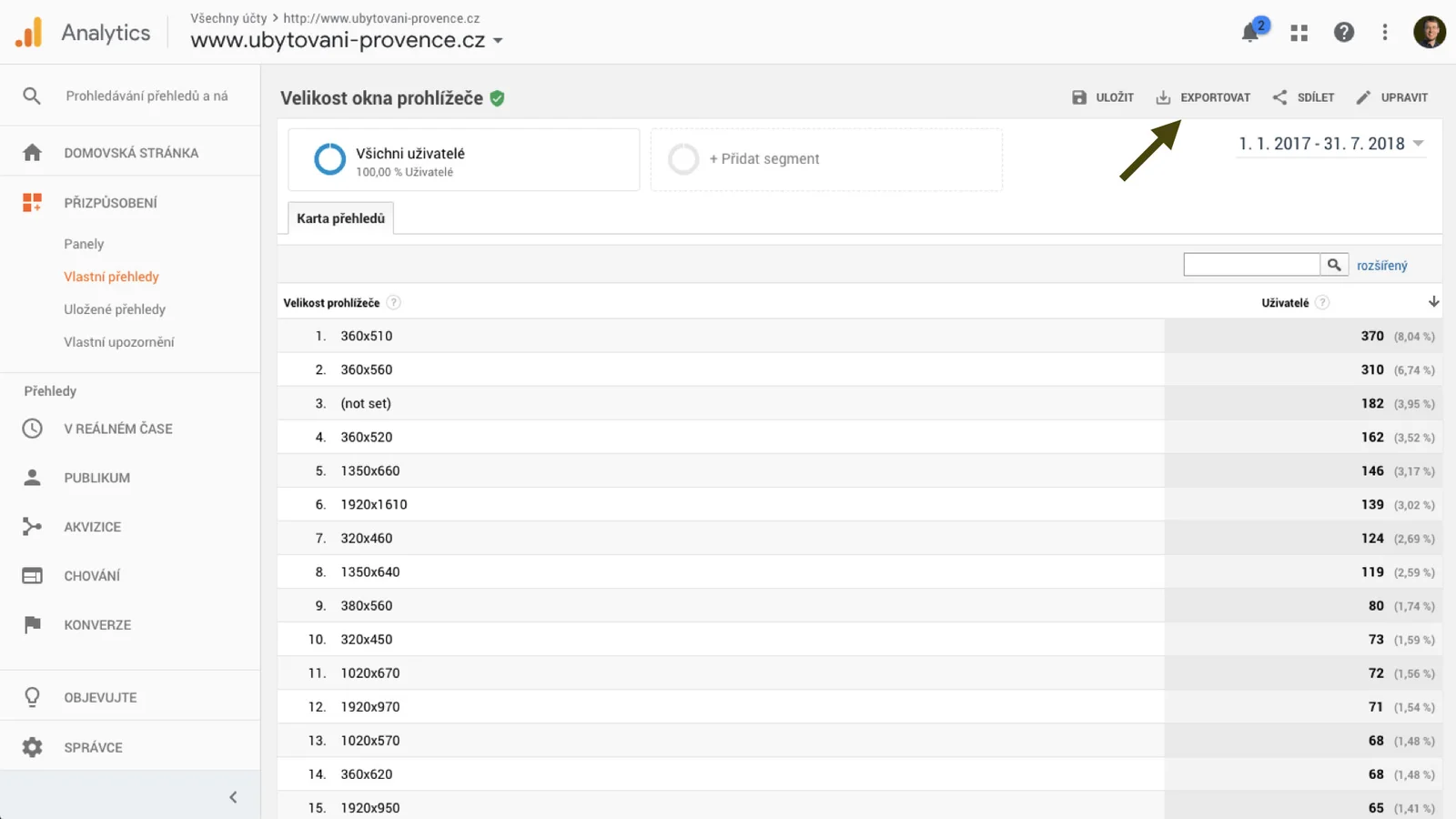 Krok 2: Vložení do Google tabulky