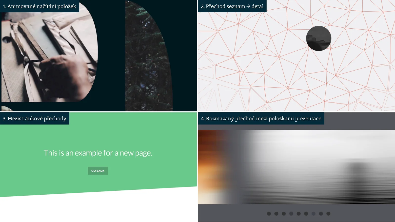 Interakční přechody v SVG