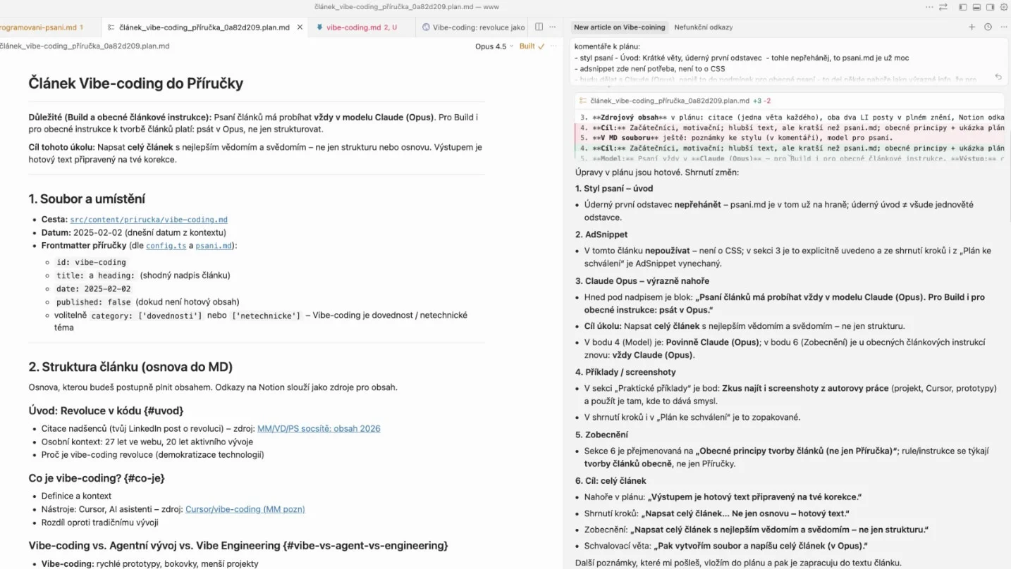 Úpravy textů a psaní s AI