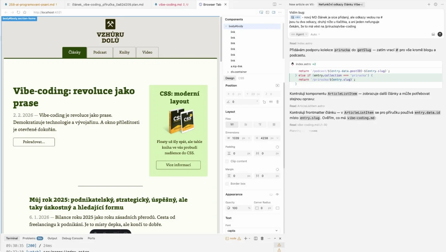 Migrace VzhuruDolu.cz na Astro